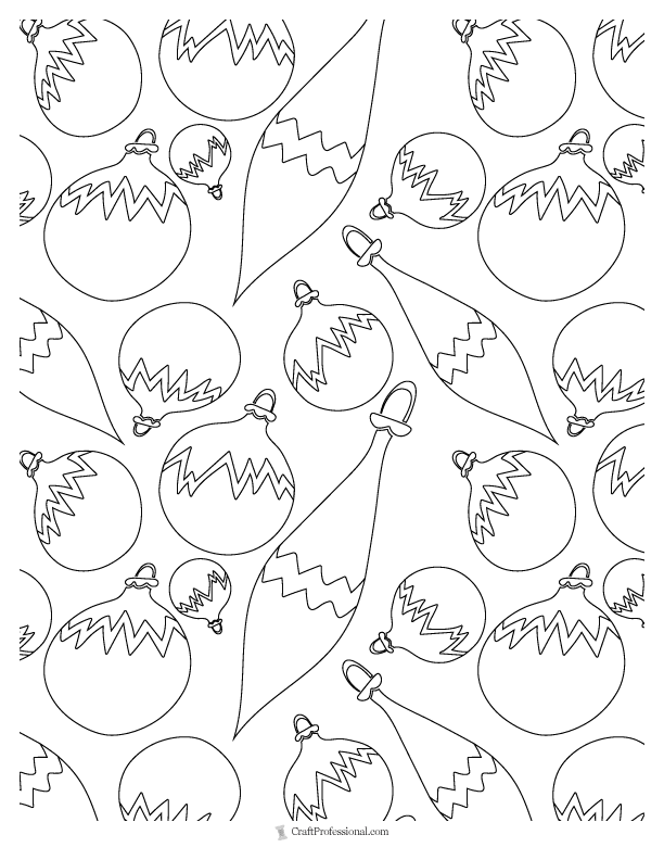 Christmas ornament coloring pages