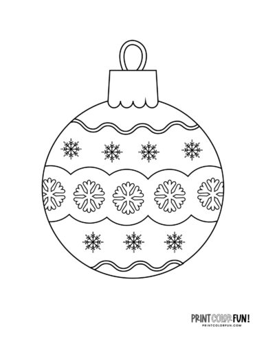 Christmas ornament clipart coloring pages for happy holiday fun at