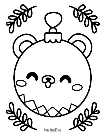 Free printable christmas ornaments coloring pages