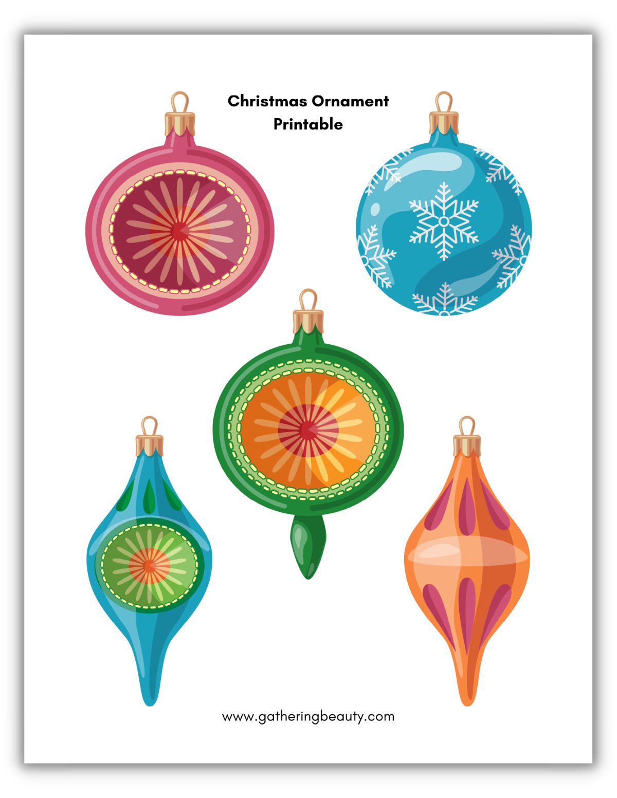 Christmas ornament printable â gathering beauty