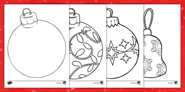 Christmas ornaments loring sheets holiday resources