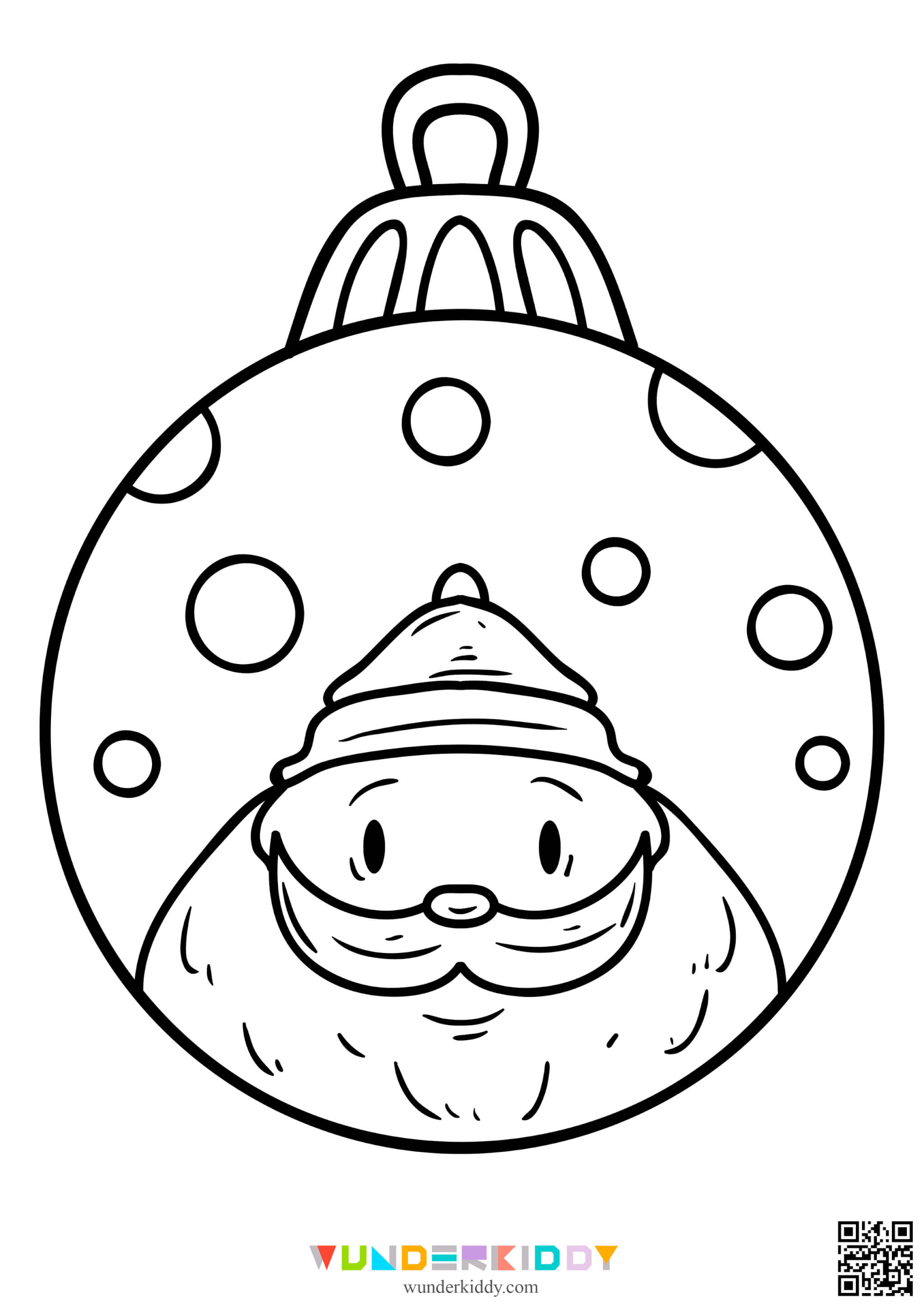 Printable christmas ornament coloring pages for kindergarten