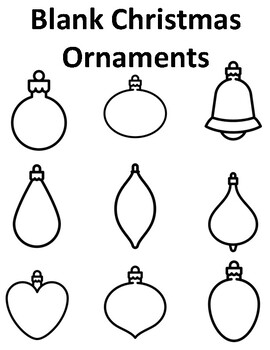 Blank christmas ornament template christmas ornament coloring pages ornaments