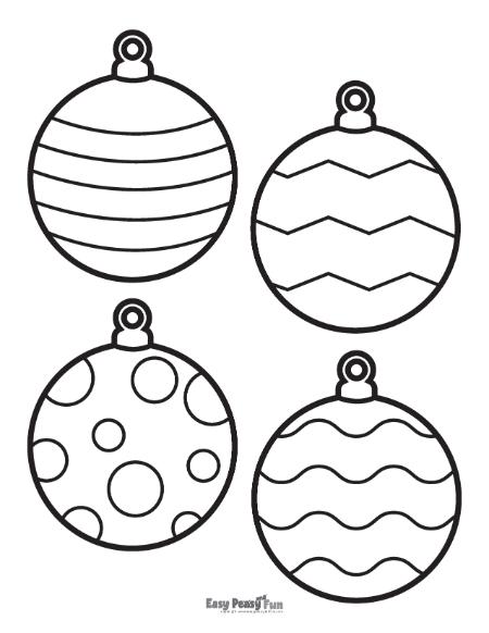 Free printable christmas ornaments coloring pages