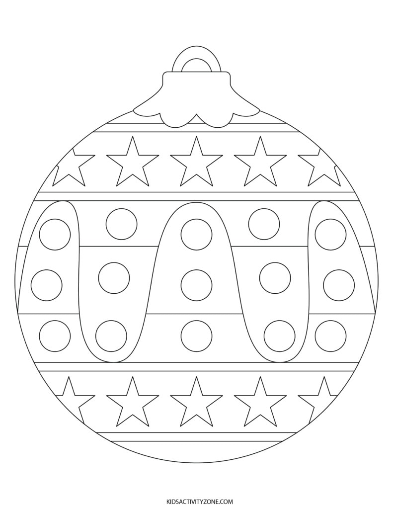 Christmas ornament coloring pages