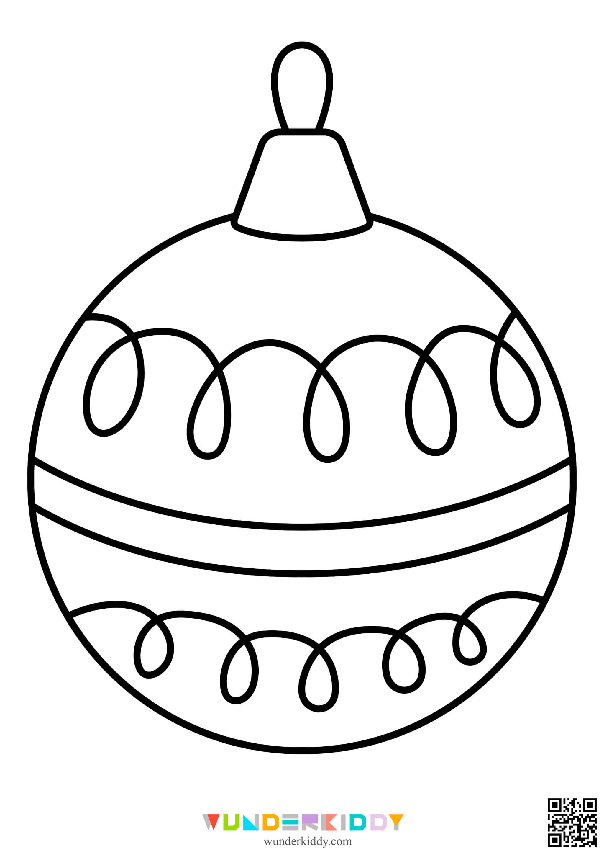 Printable christmas ornament coloring pages for kindergarten