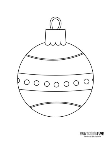 Christmas ornament clipart coloring pages for happy holiday fun at