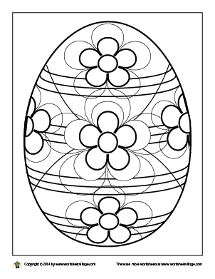 Ornate easter egg coloring page â worksheet village egg coloring page coloring eggs easter coloring pages