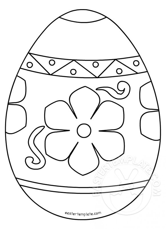 Ornate easter egg coloring page