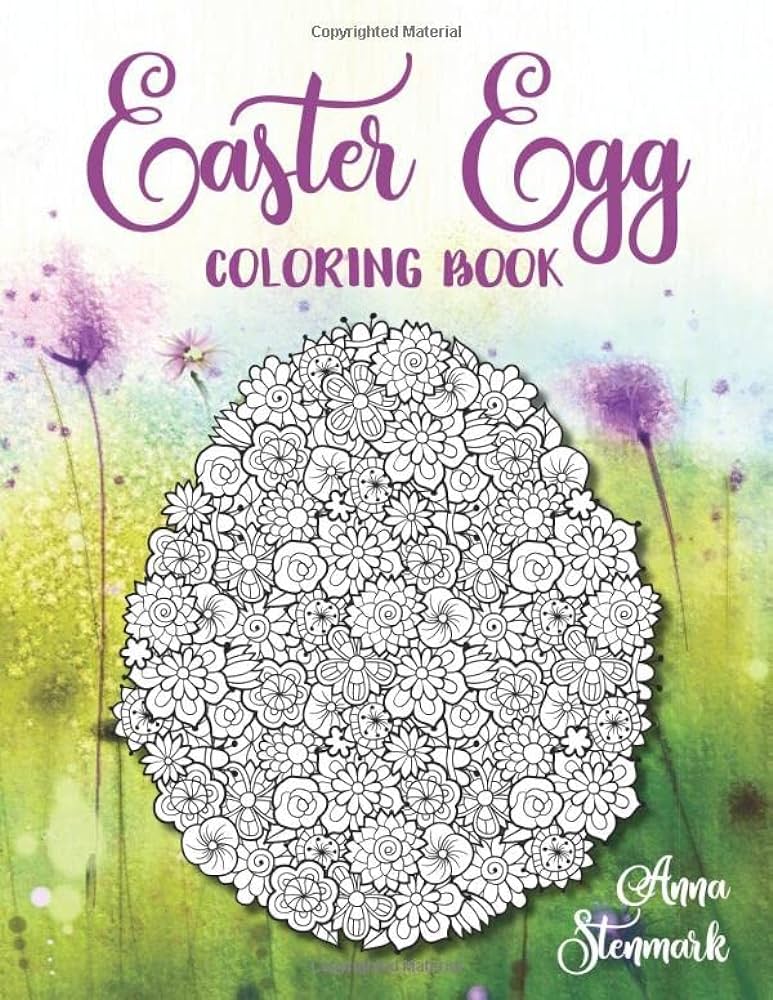 Easter egg coloring book delightful pictures of ornate easter eggs delightful coloring books stenmark anna books