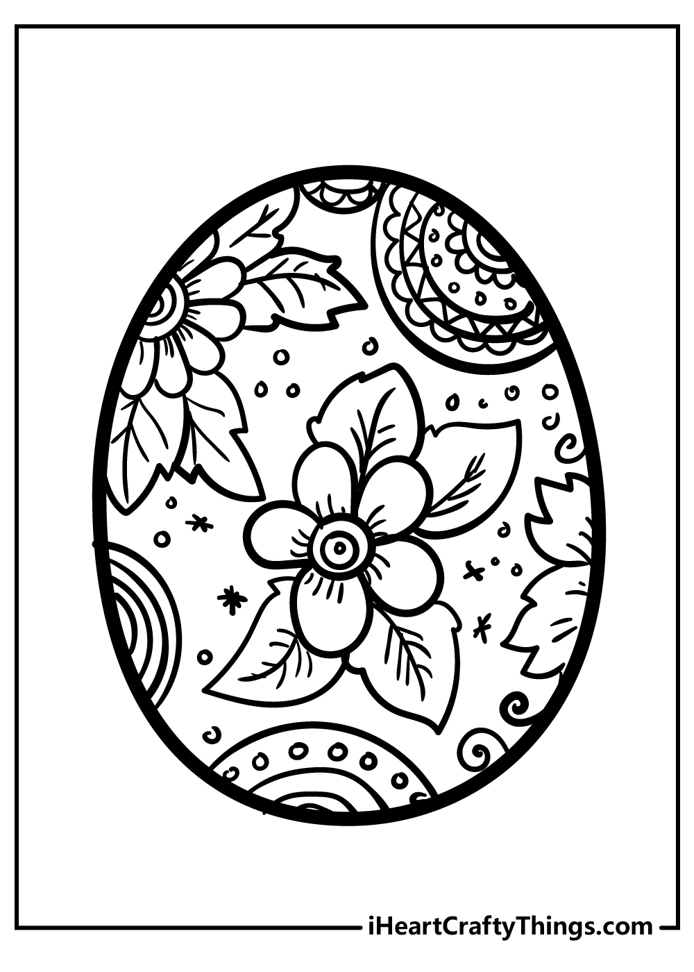 Easter egg coloring pages free printables