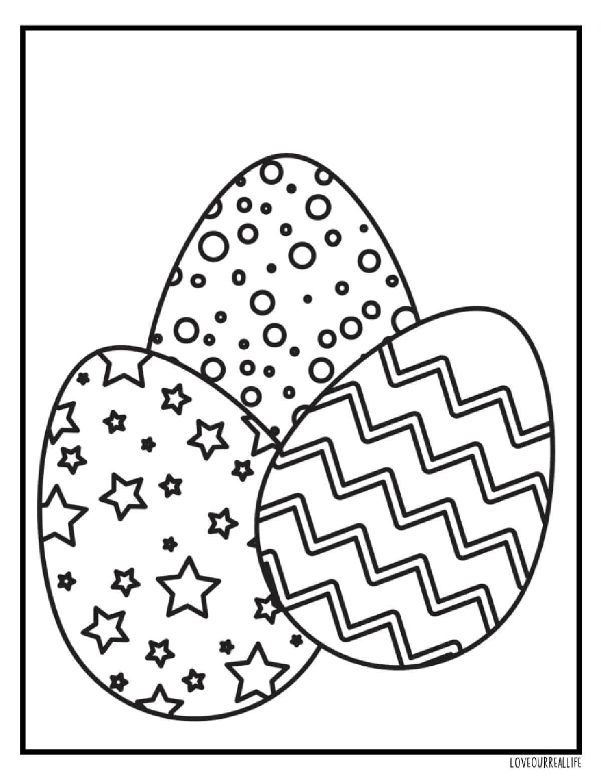 Easter egg coloring pages and free printable egg templates â love our real life