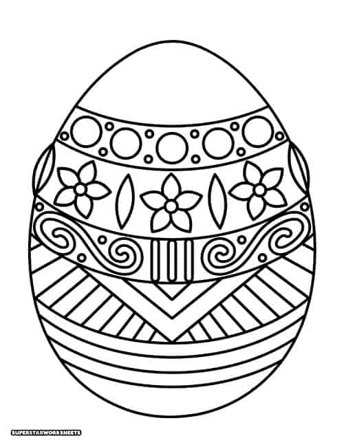 Easter egg coloring pages