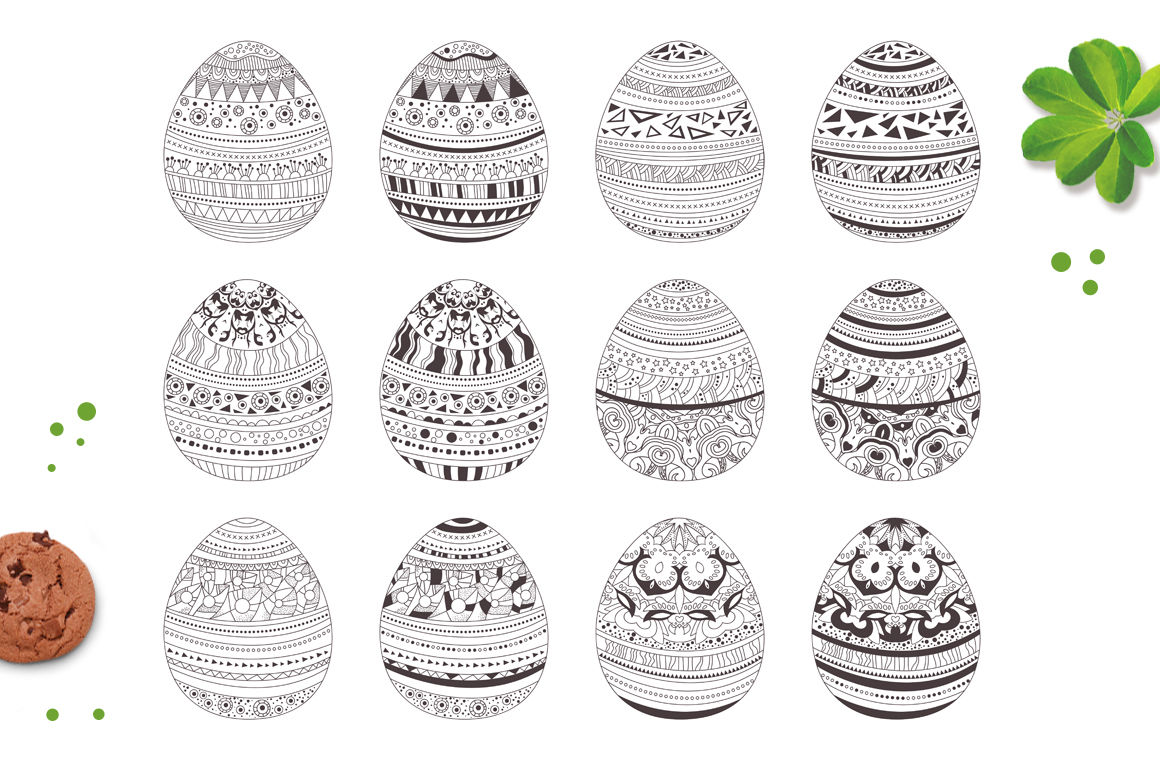 Easter eggs coloring pages by annaviolet