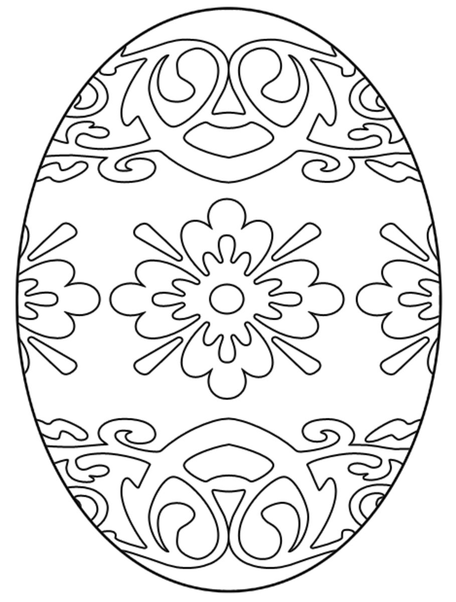 Free easter egg coloring pages