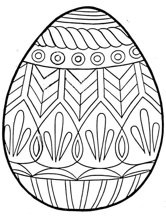 Free printable easter egg coloring pages for kids