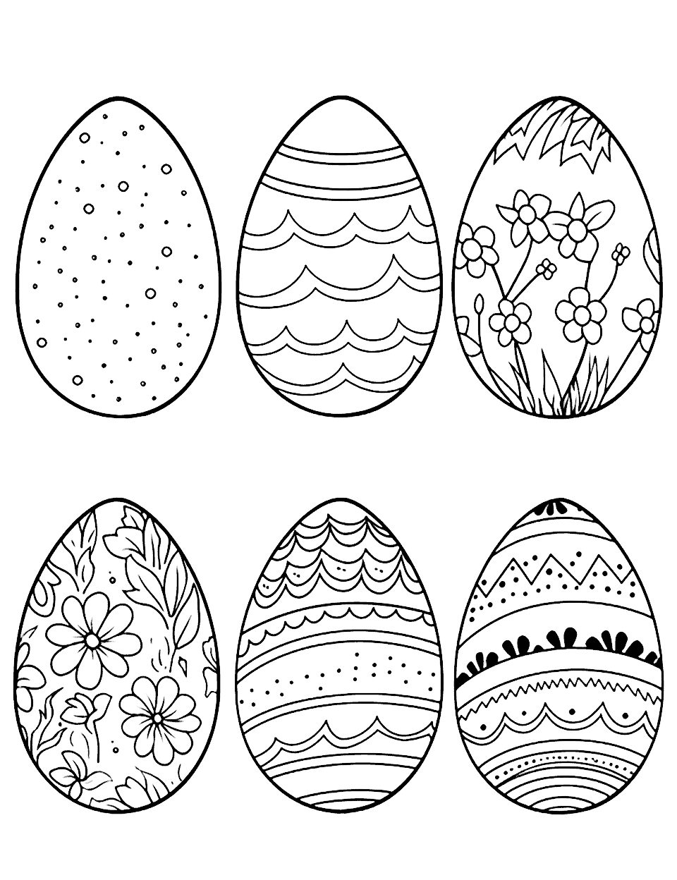Easter coloring pages free printable sheets