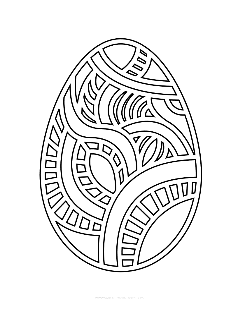 Free printable easter egg coloring pages simply love printables