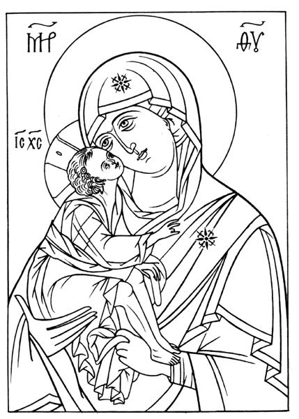 Orthodox icons coloring pages orthodox icons sketches coloring pages