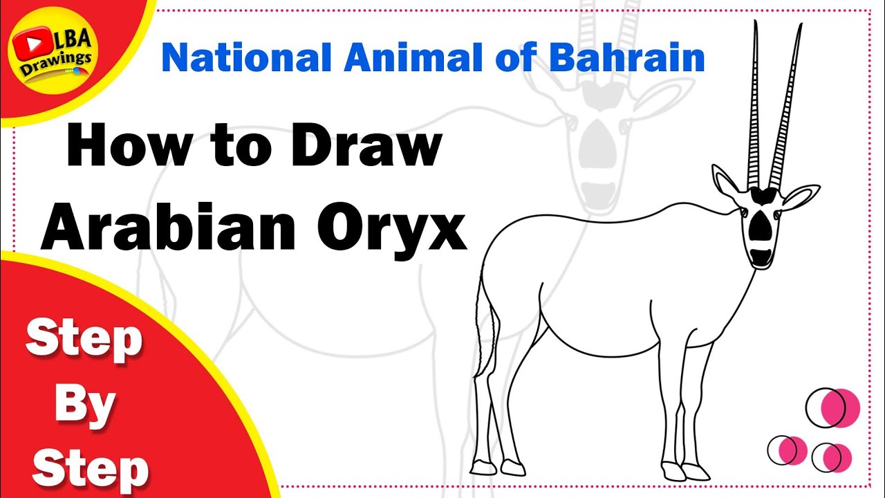 Arabian oryx drawing lbadrawings