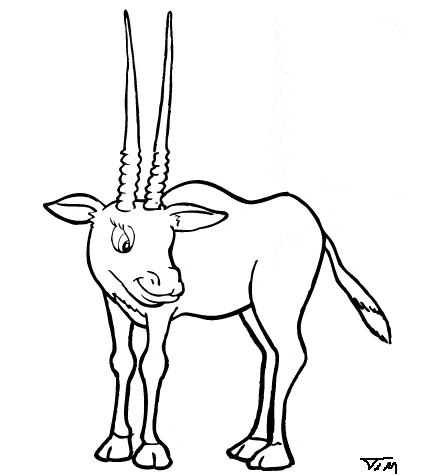 Oryx coloring page