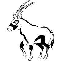 Oryx antelope coloring pages