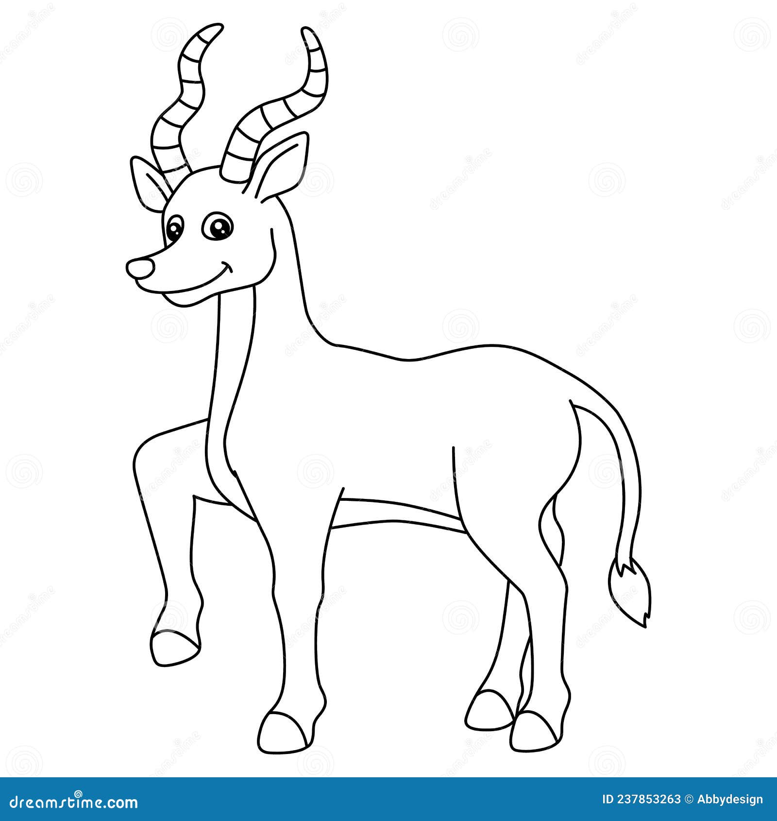 Antelope coloring page stock illustrations â antelope coloring page stock illustrations vectors clipart