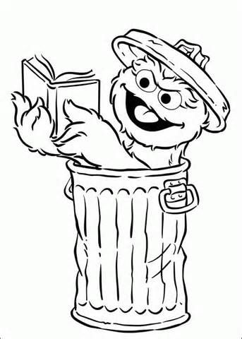 Oscar grouch coloring sheets