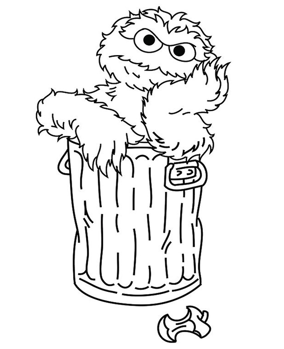 Free easy to print sesame street coloring pages