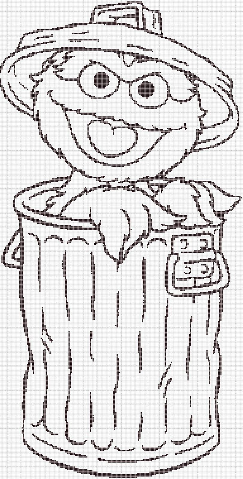 Luvs knit sesame street oscar the grouch charts christmas too sesame street coloring pages sesame street cartoon coloring pages