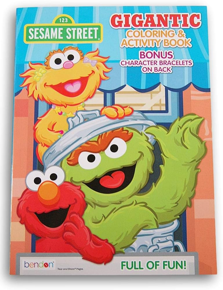 Sesame street elmo oscar gigantic page coloring book toys games