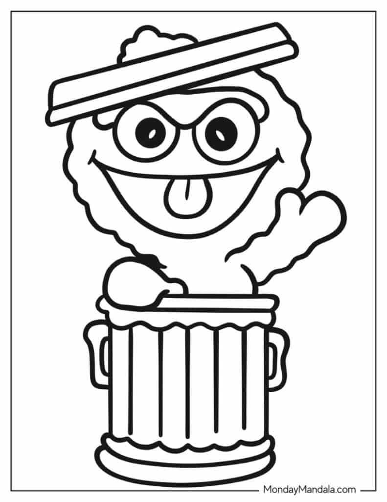 Sesame street coloring pages free pdf printables