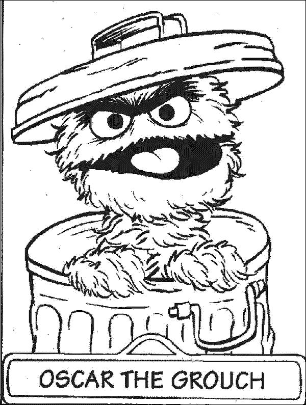 Oscargif ã sesame street coloring pages cartoon coloring pages coloring pages