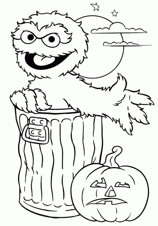 Oscar the grouch coloring pages free