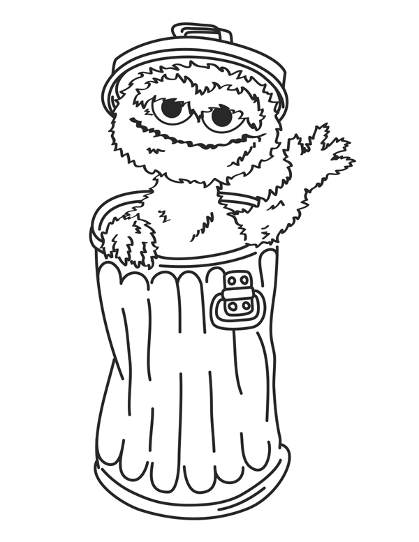 Oscar the grouch coloring pages