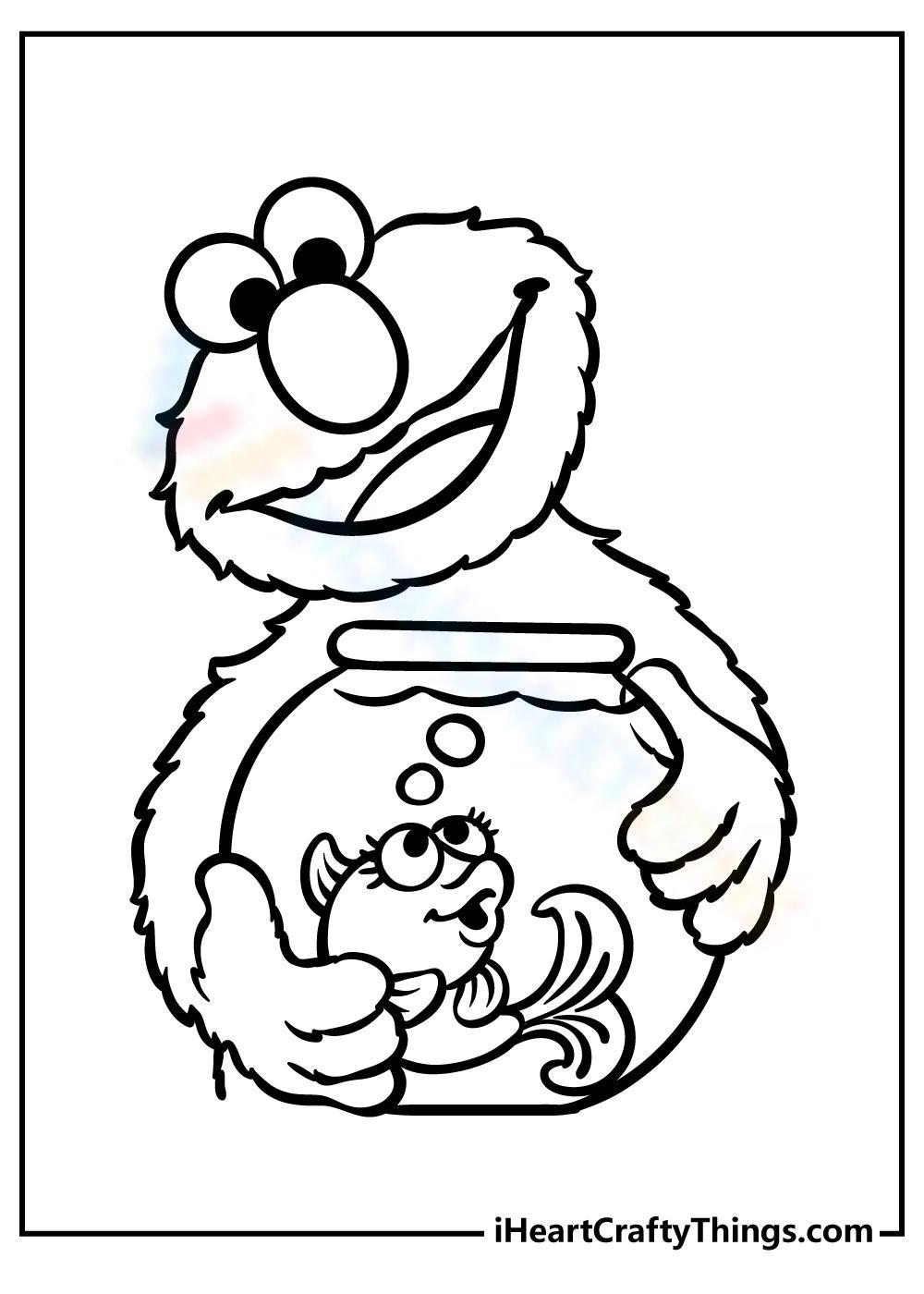 Early childhood sesame street coloring pages worksheets