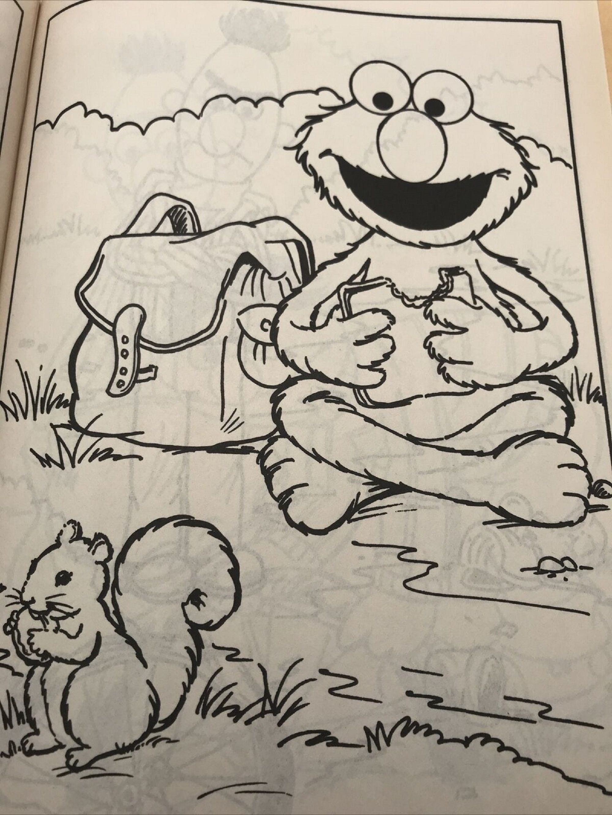 Vintage sesame street coloring book big bird lauren