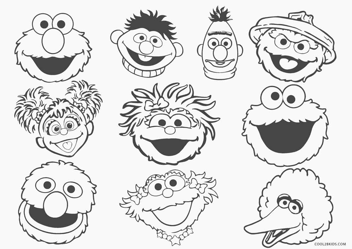 Free printable sesame street coloring pages for kids