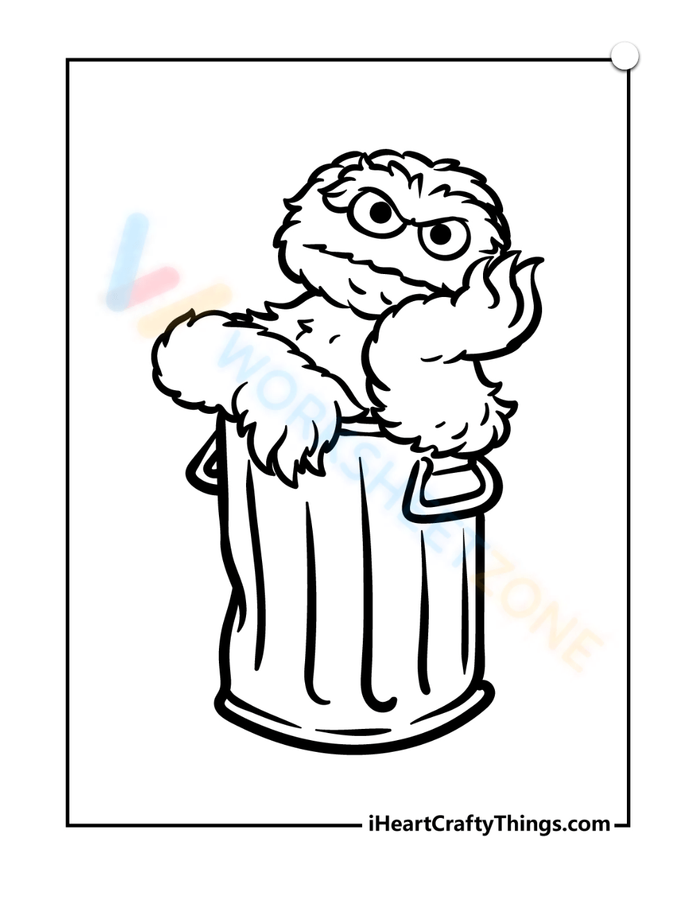 Oscar the grouch worksheet