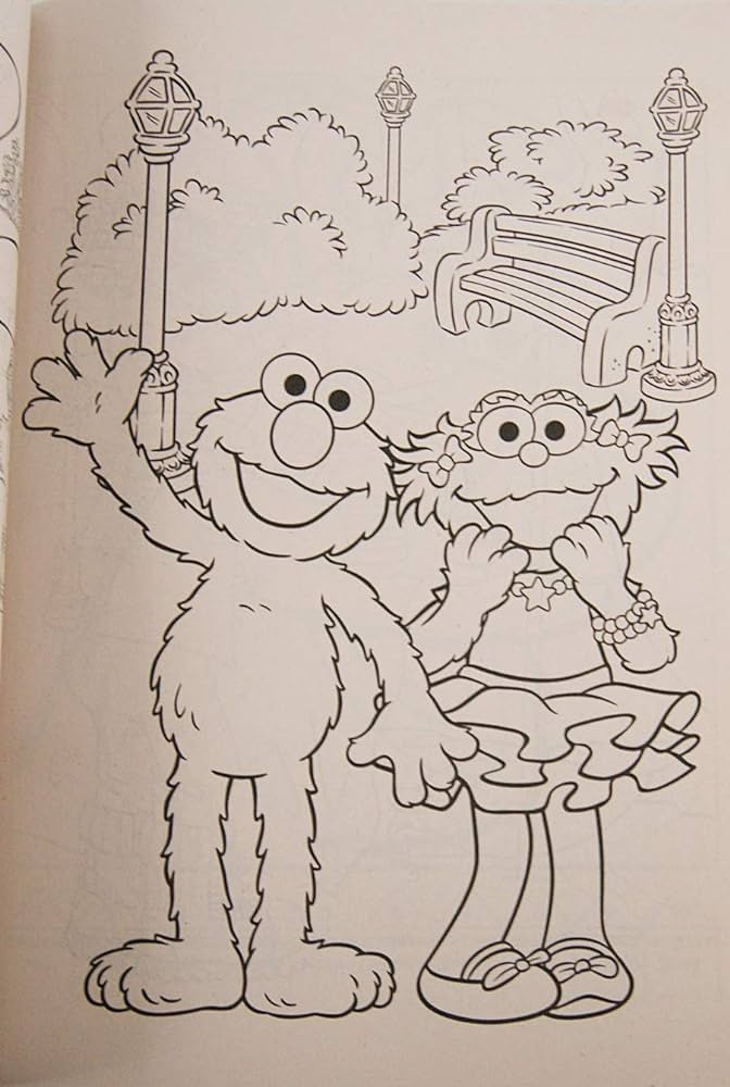 Sesame street elmo oscar gigantic page coloring book toys games