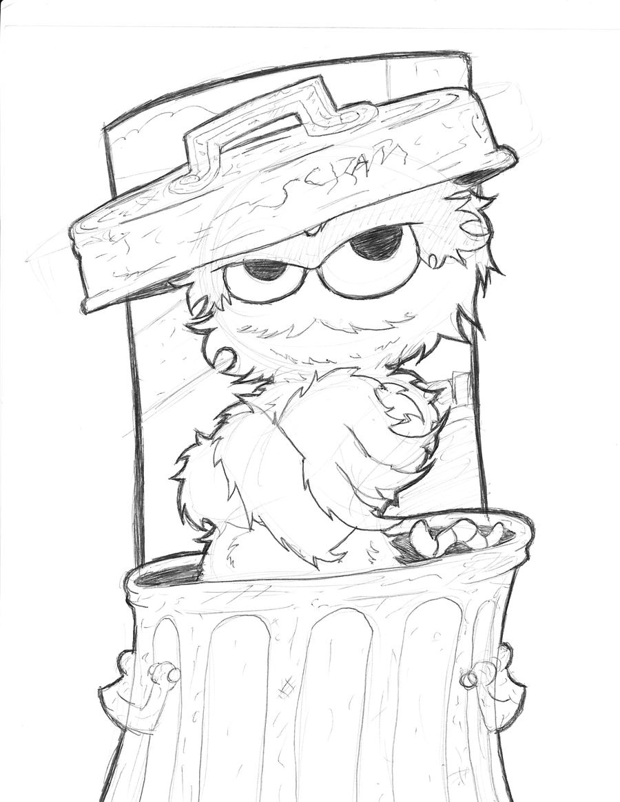 Oscar the grouch by gizmonbunny on