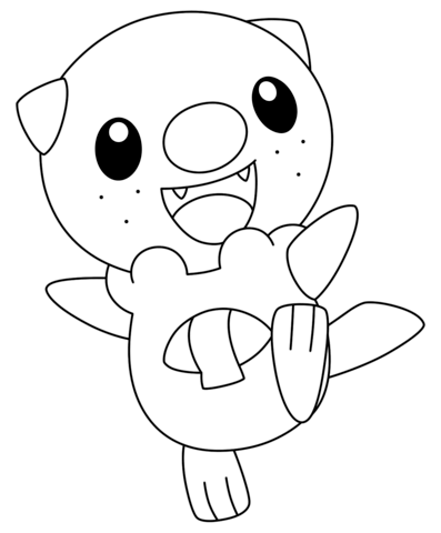 Oshawott pokemon coloring page free printable coloring pages