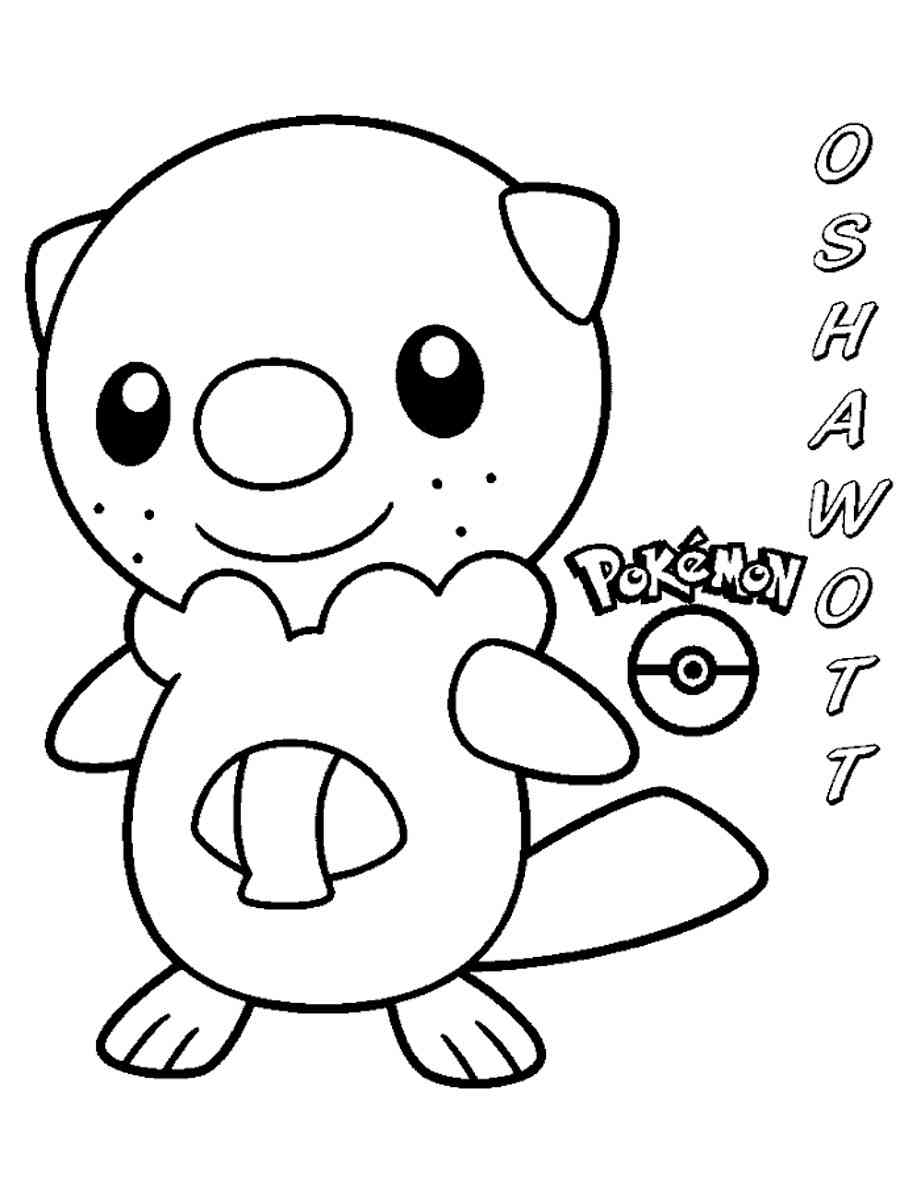 Oshawott pokemon coloring pages