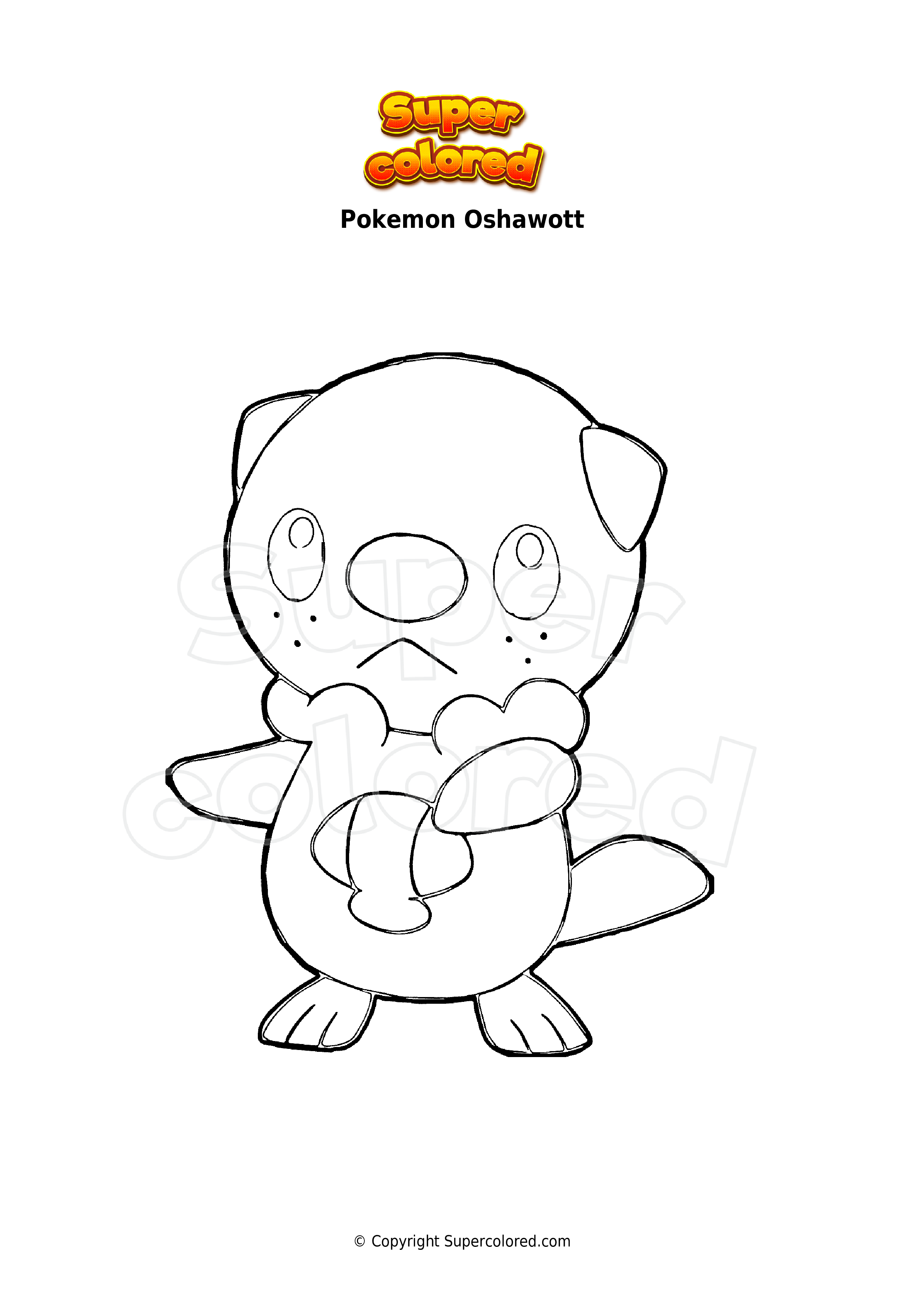 Coloring page pokemon oshawott