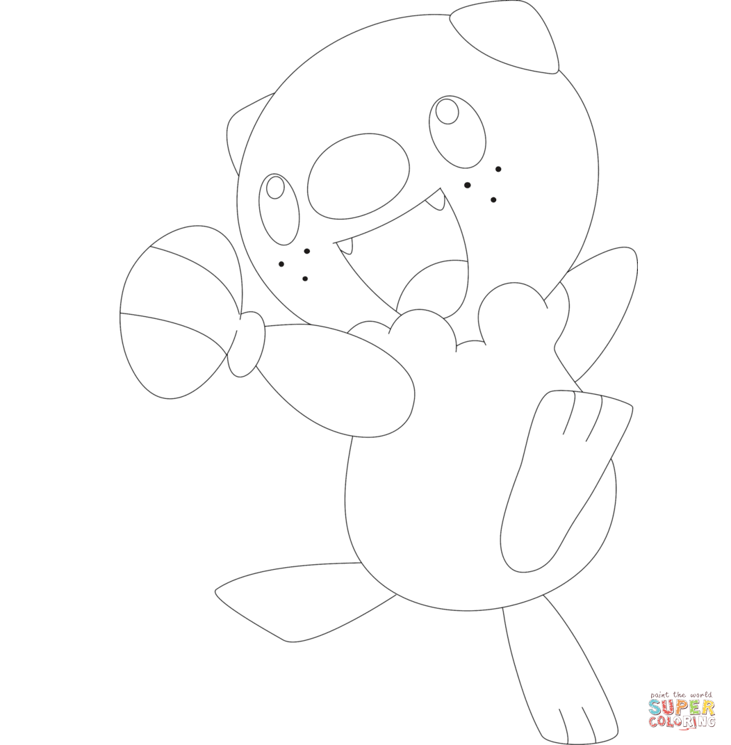 Oshawott coloring page free printable coloring pages