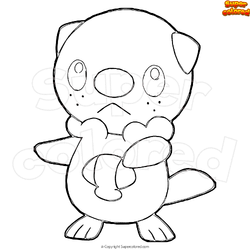 Coloring page pokemon oshawott