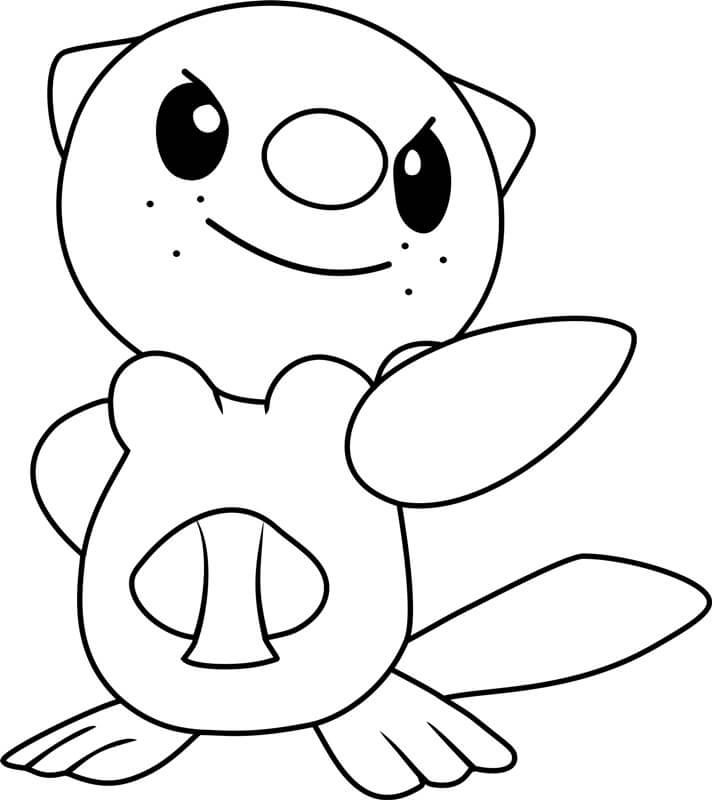 Pokemon happy oshawott pokemon coloring cartoon coloring pages pokemon