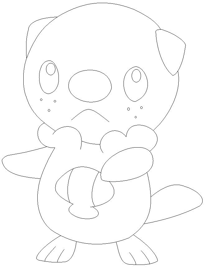 Oshawott lineart by poke