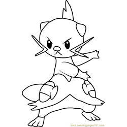 Dewott pokemon coloring page for kids