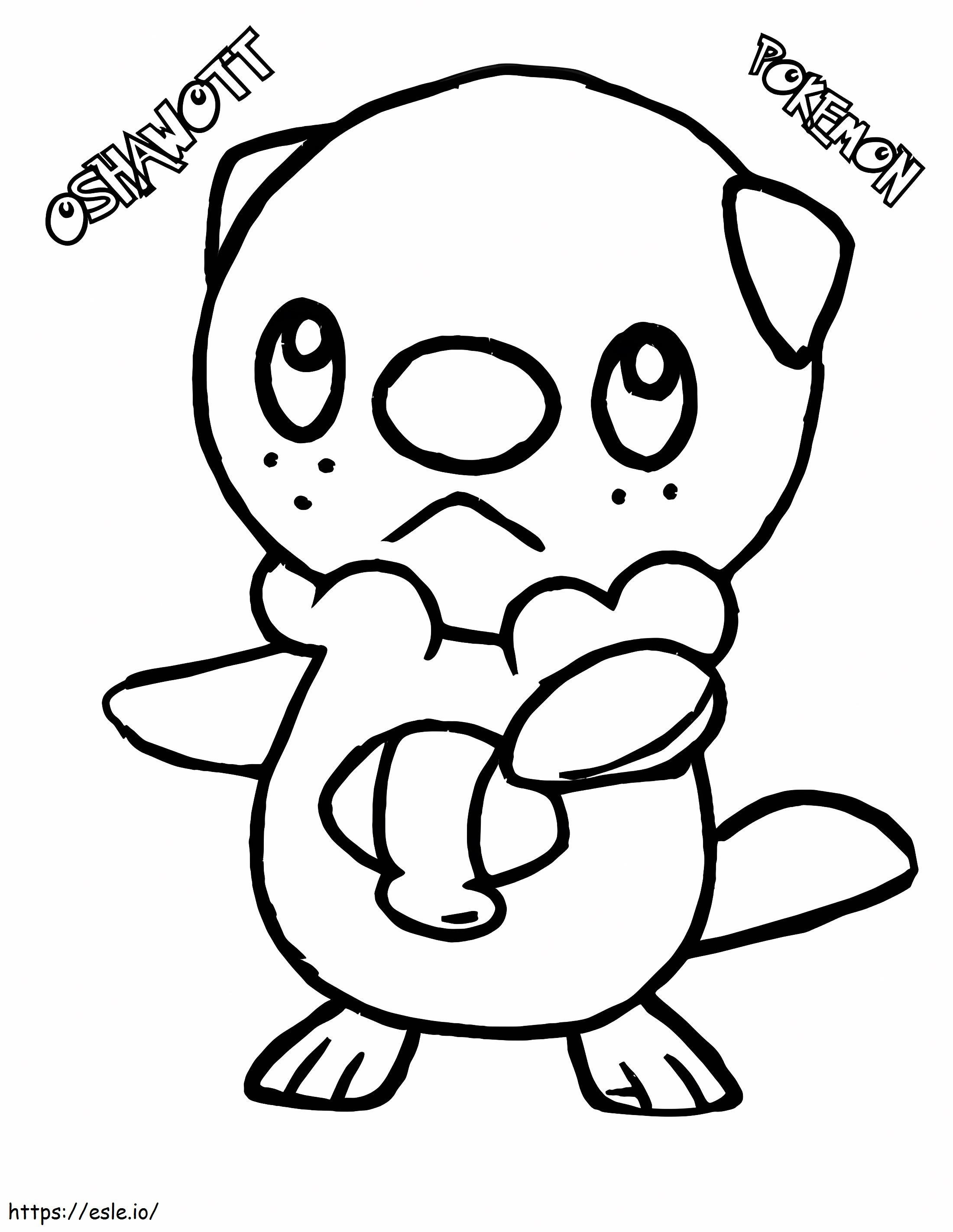 Oshawott pokemon coloring page